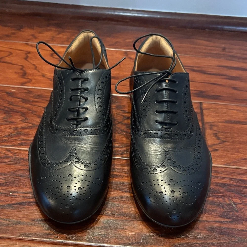 Miu Miu Calf Leather Brogue Shoes - Picture 2 of 4